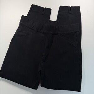 SPANX Black Perfect Ponte Pant Tapered Leg Pull On M Classic Tummy Compression